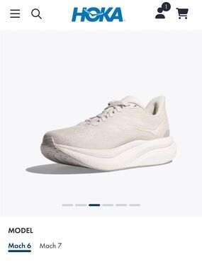 White Hoka Mach 6